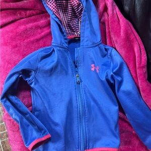 Under Armour Kids Blue and Pink Hoodie
